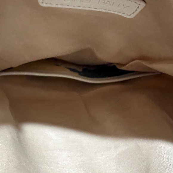 Rachel Pally Floral White Faux Leather Reversible Fold Over Zip Close Clutch - Picture 7 of 11